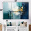 Golden Horizon Indigo Blue Gold - ensemble de reproductions d'art abstrait-1510963128-1510963126