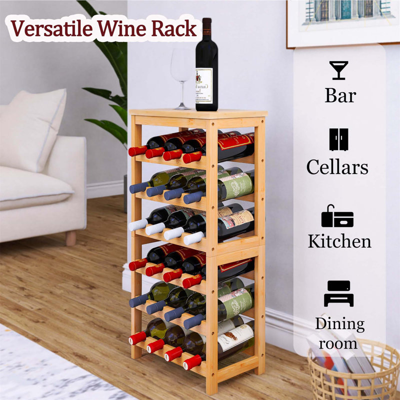 Bacote Wine Bottle Rack, Natural