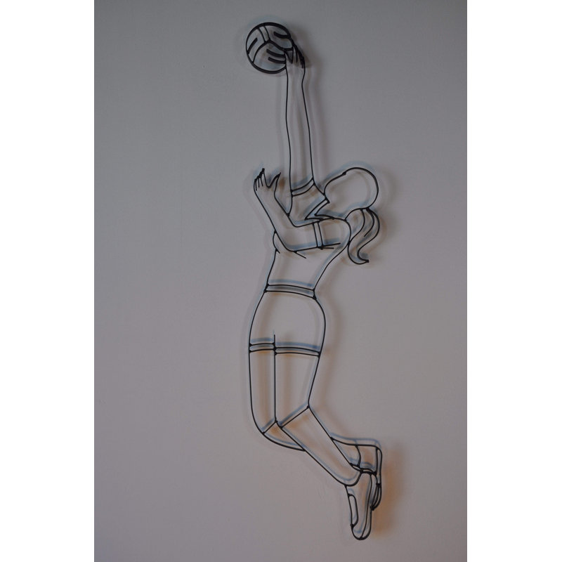 Décoration murale spiking volleyball player