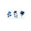 Ensemble de 3 impressions murales sur toile à motif de fleurs bleu marine, aquarelle botanique florale rustique, 24 L x 16 l