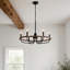 Lustre rond industriel en forme de bougie à 6 lumières-584894660-584997926