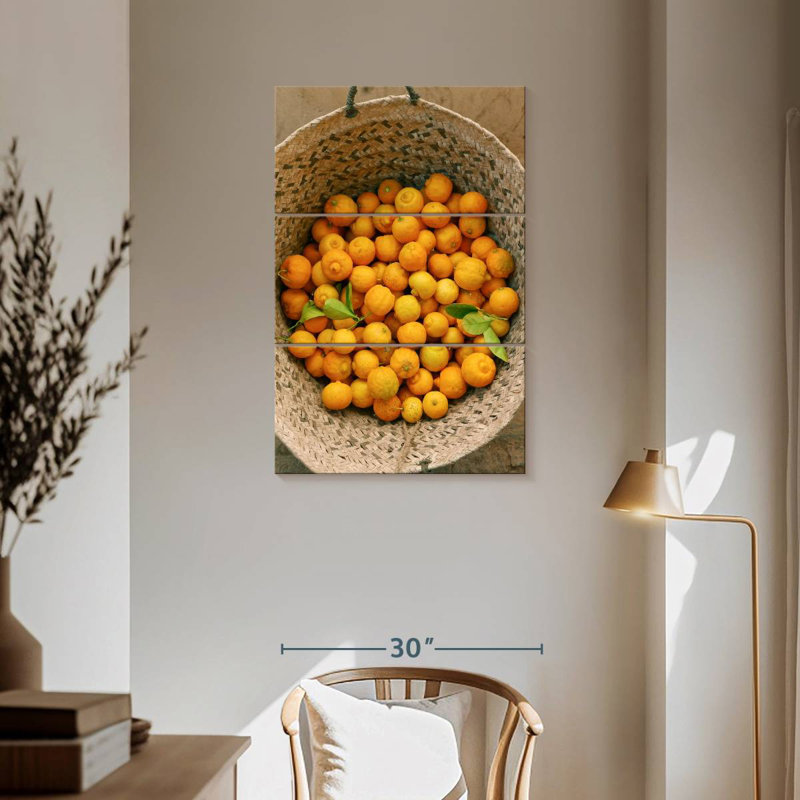 Panier Arney de citrons frais, H 57 po x l 36 po