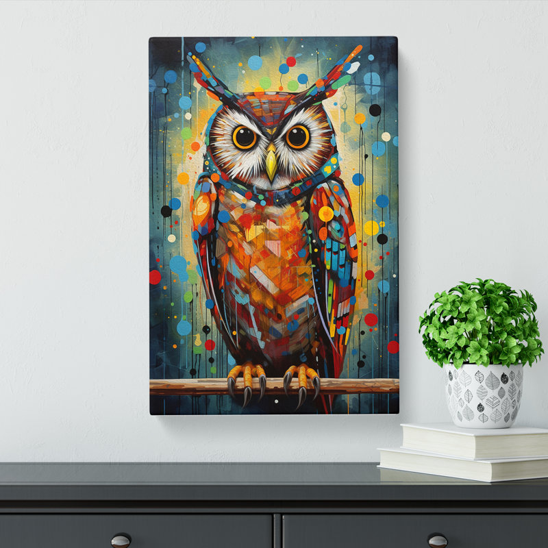 Owl Modern - Print, 76cm H x 50cm W x 3cm D