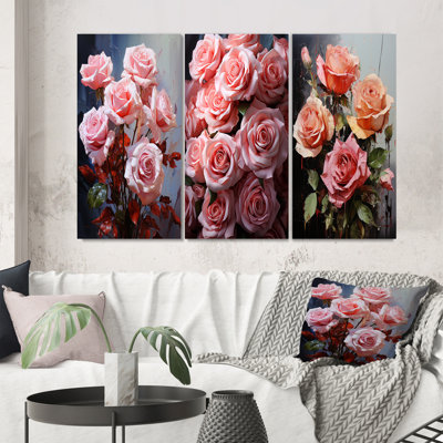 " Pink Ravishing Roses Bouquet " 3 - Pieces