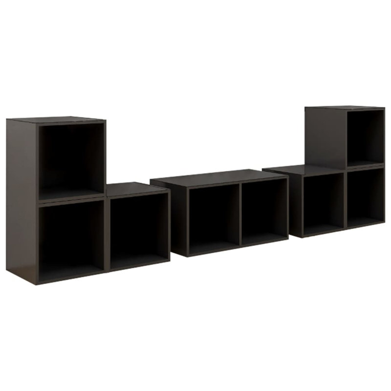Draydon Unfinished TV Stand for TVs up to 88", High Gloss Grey