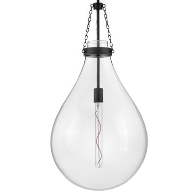 Eloise 16-in Single Light Raindrop-Shaped Pendant