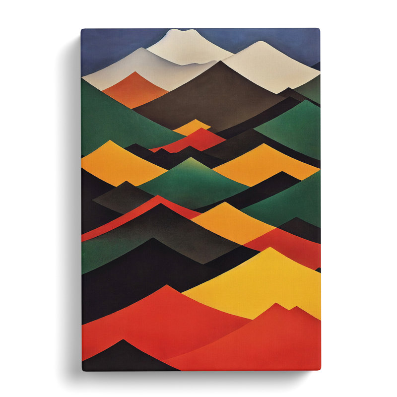 Japanese Mountains Layers - Wrapped Canvas, 50cm H x 35cm W x 3cm D