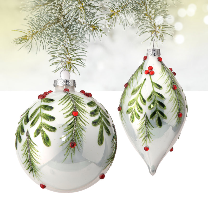 Glass Plants & Flowers Finial Ornament