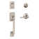 Century Handleset with Single Cylinder Deadbolt and Latitude Door Lever and Rosette