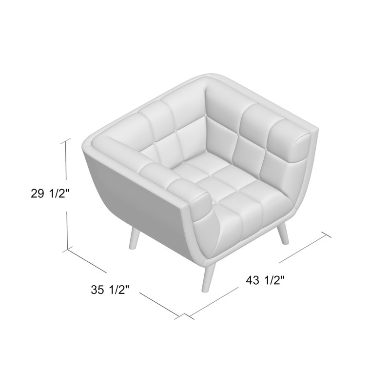 Fauteuil Bestow, Velours gris performance
