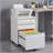 [Installation Required] 3-Drawer Mobile Filing Cabinet With Lock, Legal/Letter Sized Office Storage Filing Cabinet, Metal Filing Cabinet ,Suitable For Offices And Study Rooms
