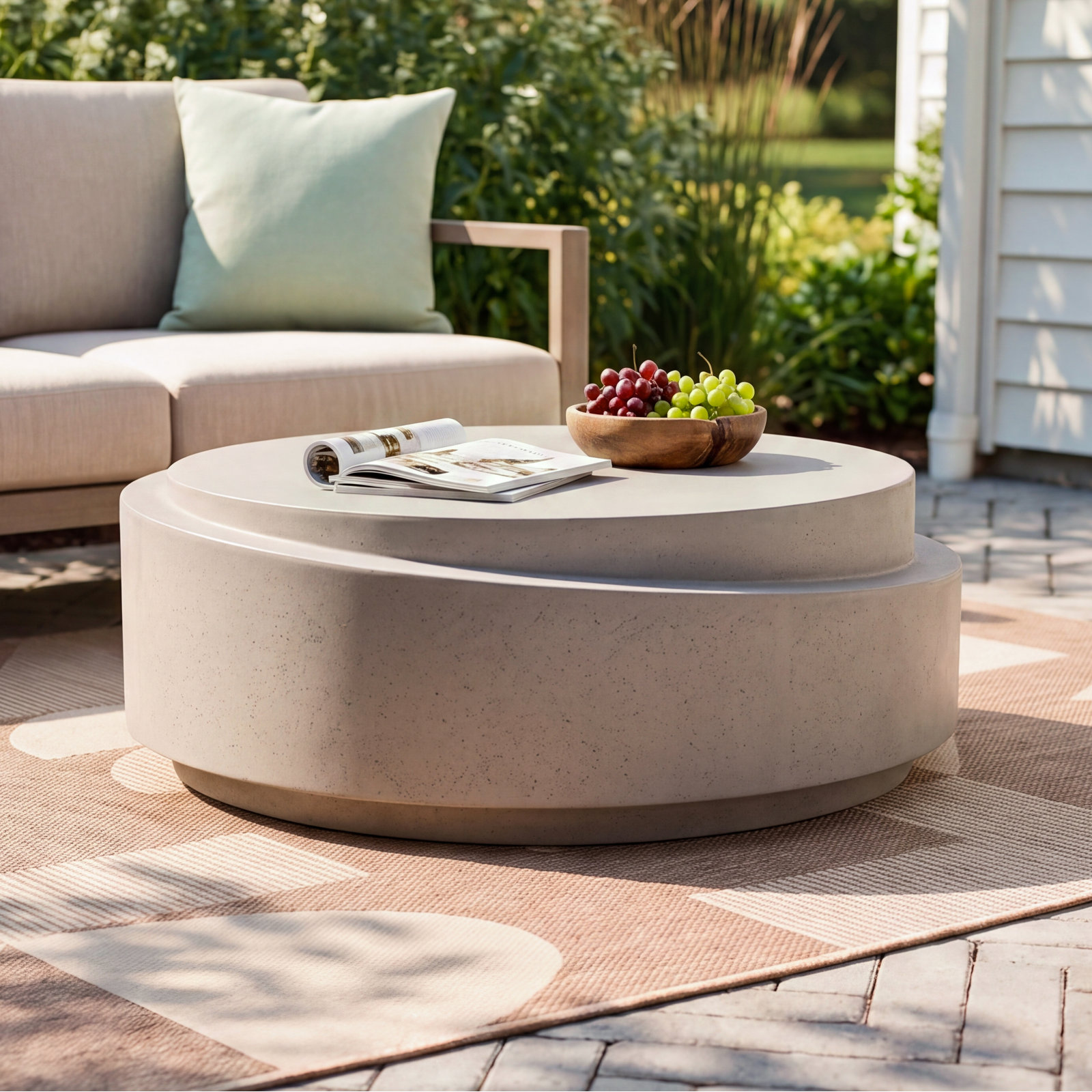 Anwil 48" Patio Table, White