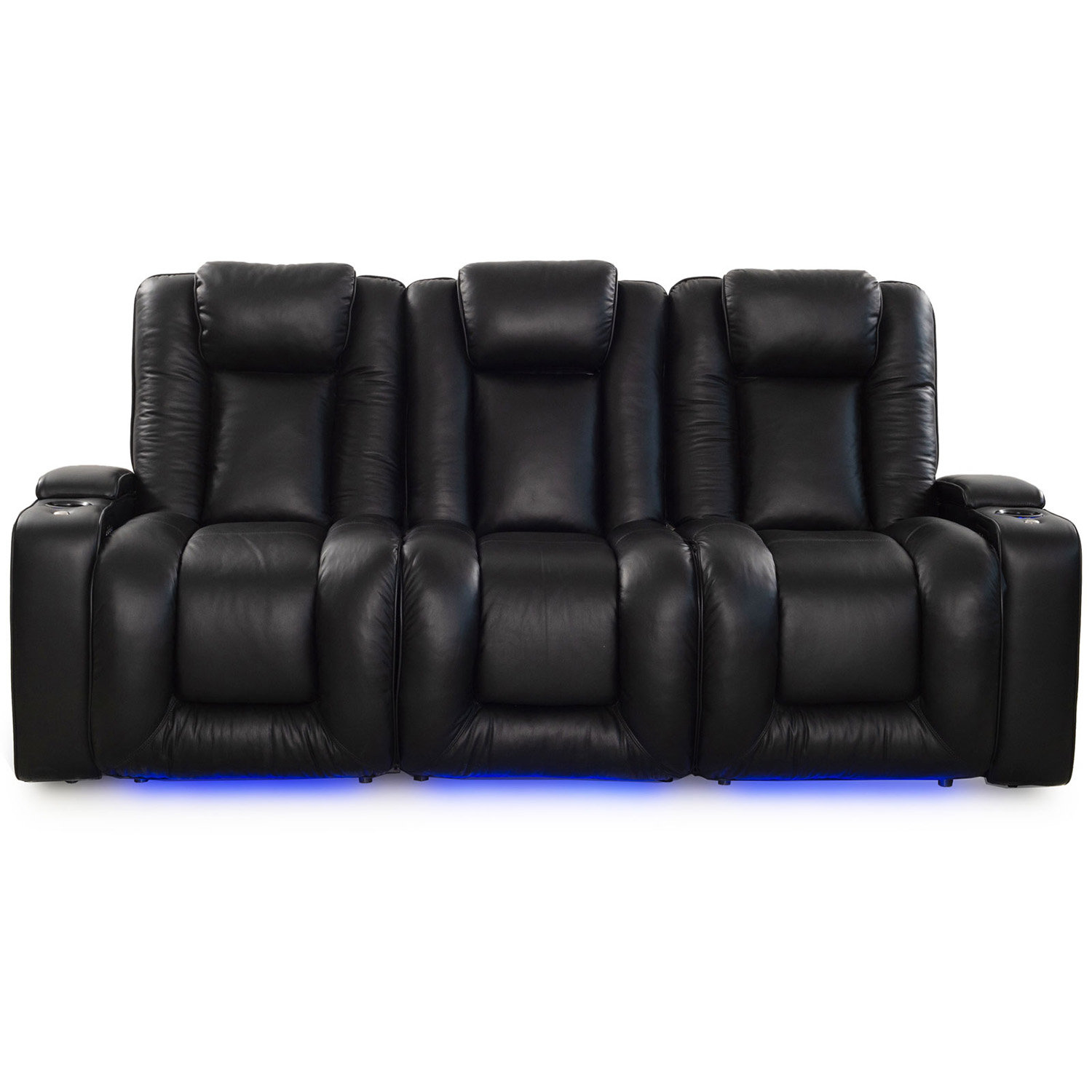 Orren Ellis Euston Upholstered Home Theater Seating with Cup Holder