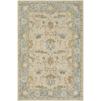 Sienna Handmade Tufted Wool Beige/Gray Rug