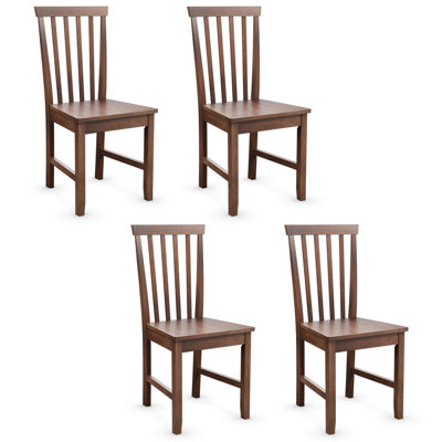 Philomene Slat Back Side Chair in Walnut by Red Barrel Studio