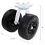 Roulette pivotante à double roue, 32 x 23 x 27 cm, polyuréthane/acier, 1 pièce, noire, capacité de charge de 300 kg