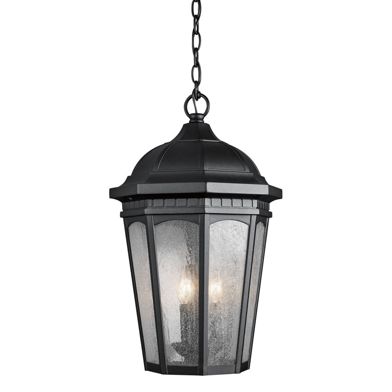 Lanterne suspendue d'extérieur 3 lumières Flinders, Noir texturé