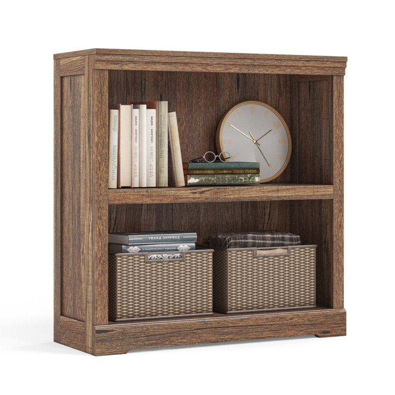 Patrick Toy Storage Bookcase, (2 Shelves) 31.8"H x 31.2"W x 11.7"D, Brown