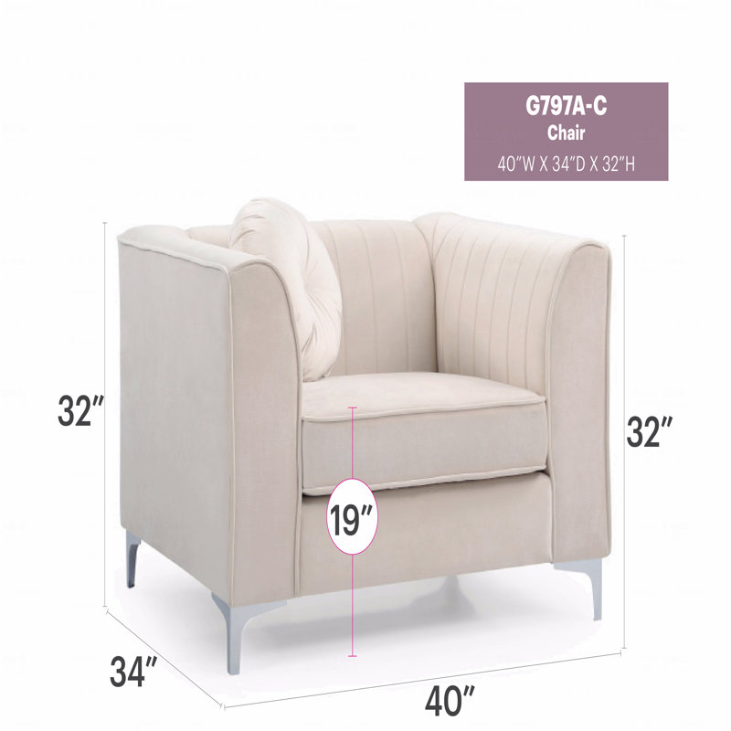 Fauteuil ivoire incliné
