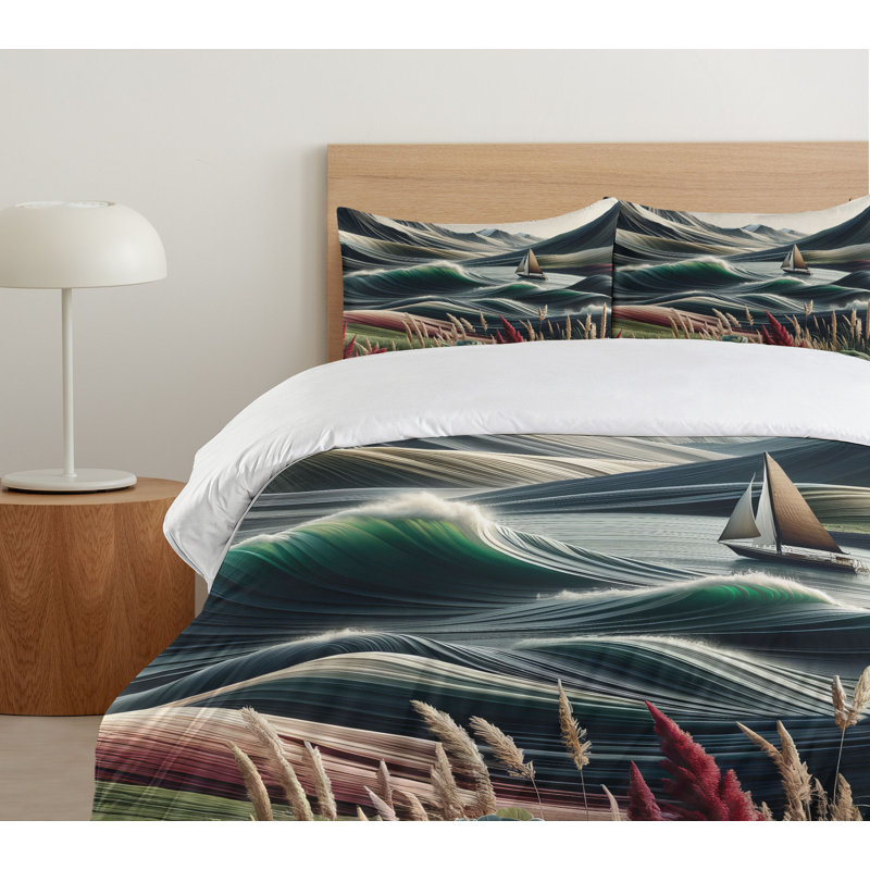 Nautical Duvet Cover, King Duvet Cover + 2 Standard Shams