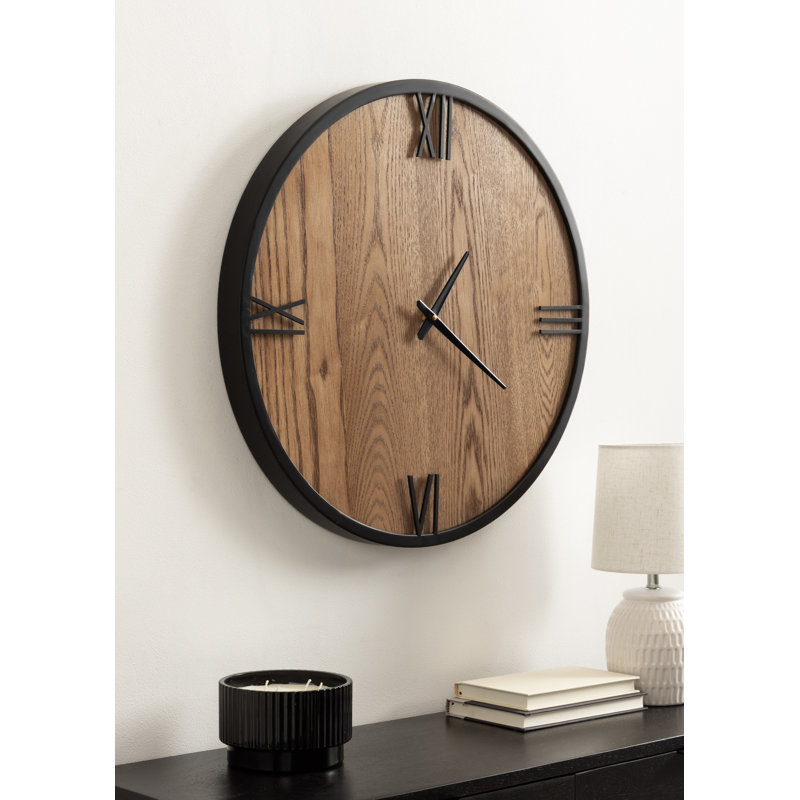 Horloge murale Minimal, Brun