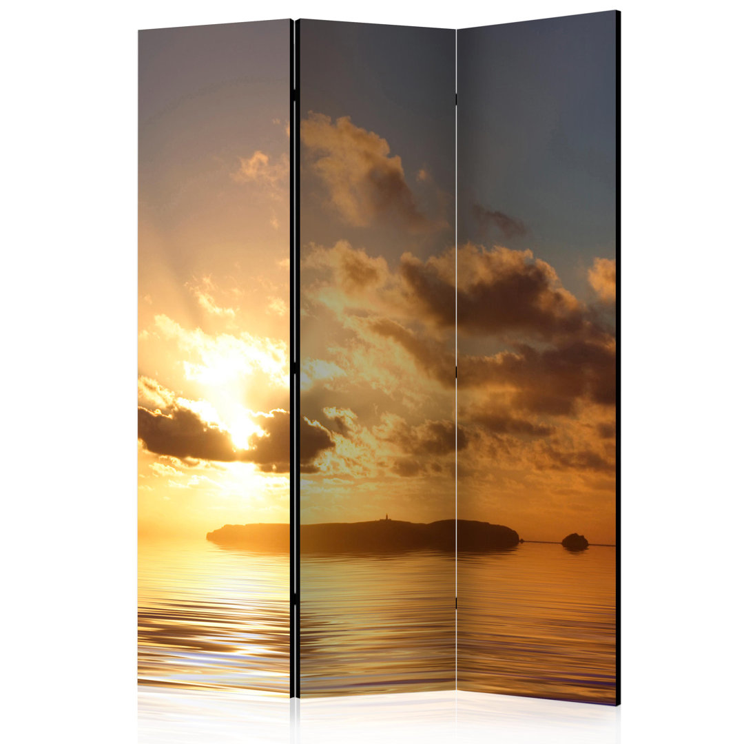 Paravent Sea - Sunset mit 3 Paneelen