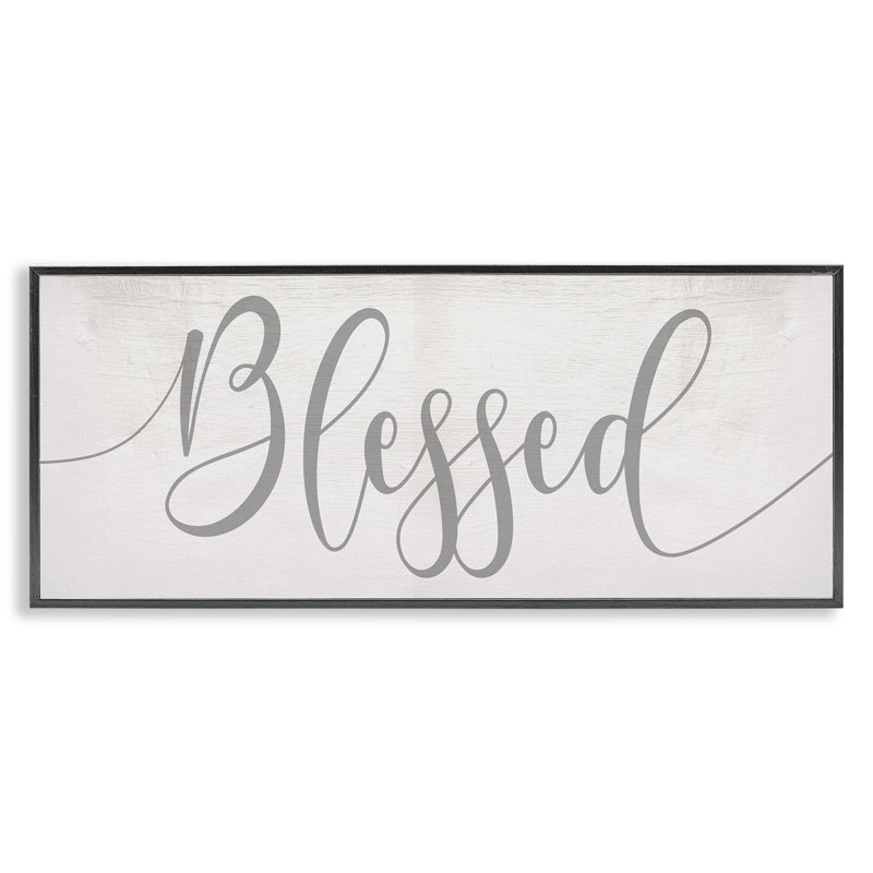 «Soft Blessed Typographie», estampe numérique par Daphne Polselli, Giclée encadrée noir minuit, H 13 po x l 30 po