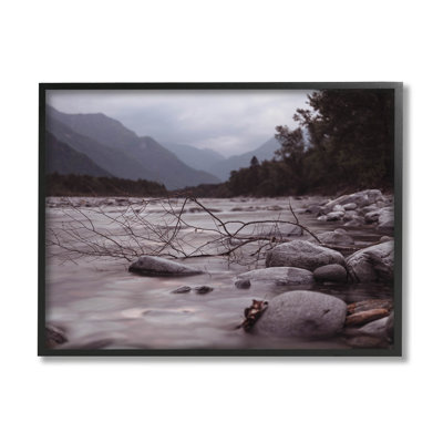 " Woodland Nature Mountain Creek " by Lil' Rue Painting Print