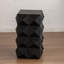 Grande table d'appoint de 23,21 po de style rétro, en bois noir, avec motif en sapin et hauteur-616361012