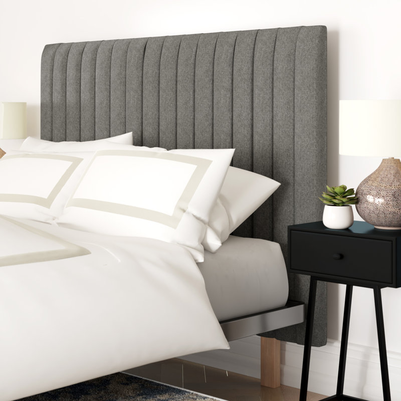Hampton Upholstered Headboard, Double (4'6), Charcoal