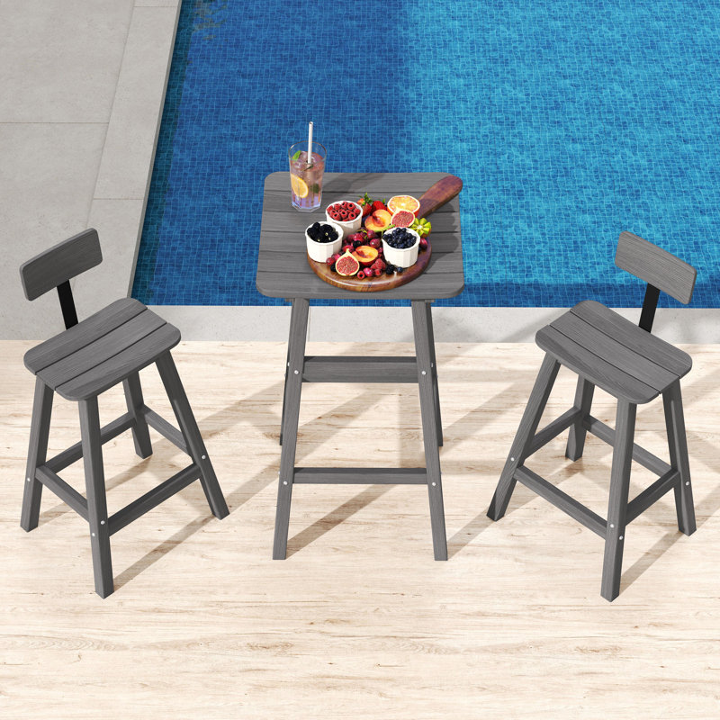 Tabouret de bar 28,74 po Pelemon, Gris