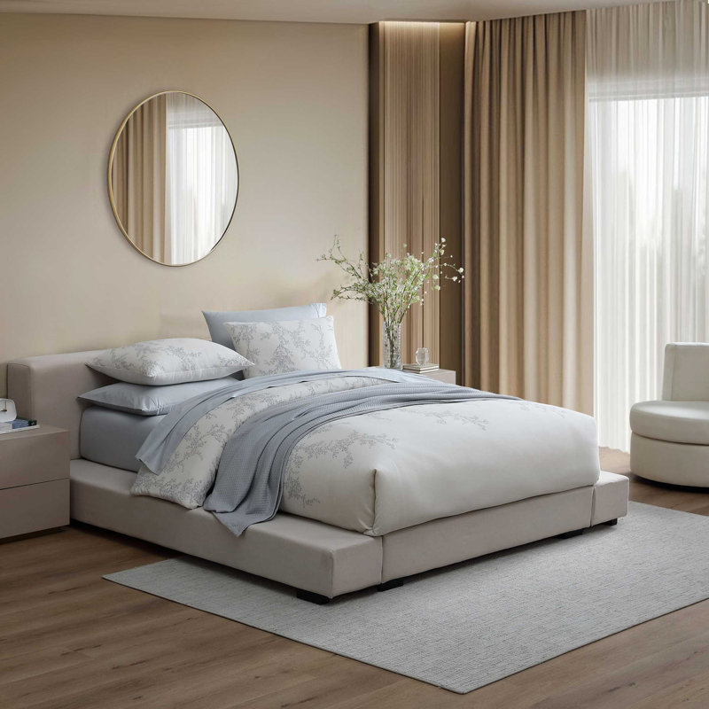 Ensemble d'édredon en coton Vera Wang, Édredon pour très grand lit + 2 taies décorativ