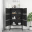 Harshith Highboard Black 80x35x135 cm Steel