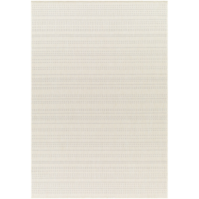 Elliegrace Ivory Outdoor Area Rug, Rectangle 5'3" x 7'