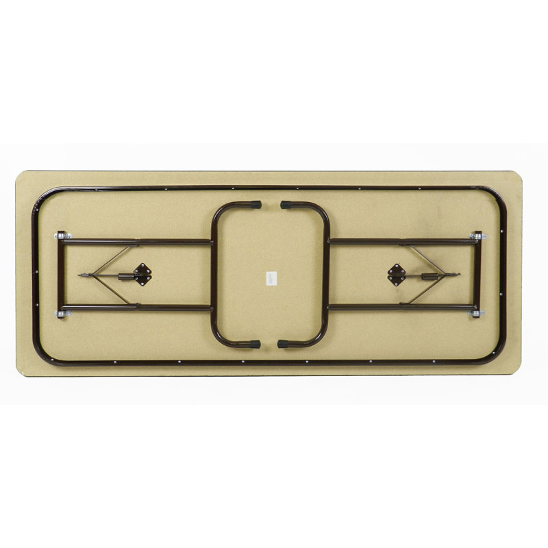 Table Pliante Rectangulaire, H 29 po x L 48 po x l 24 po, Jaune / Noir