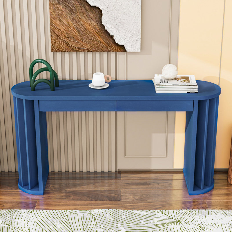 Console U_Style, design incurvé et linéaire, Marine