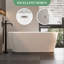 Baignoire autoportante en acrylique - Trempeur profond autonome avec drain et trop-plein chromés, renforcement en résine robuste, confort ergonomique moderne (59 po, blanc)-128676394