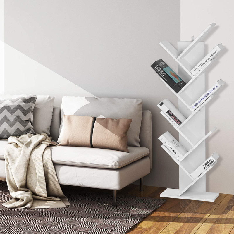 Leftera 40cm W Geometric Bookcase, White