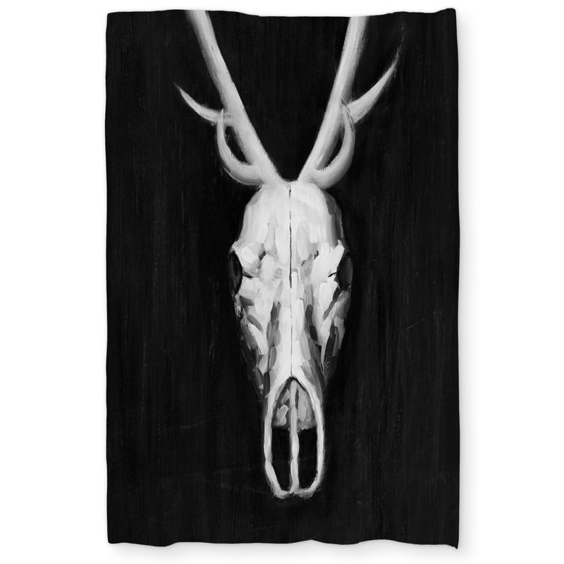 Deer Skull Duvet Cover | Black & White Home Decor Accent