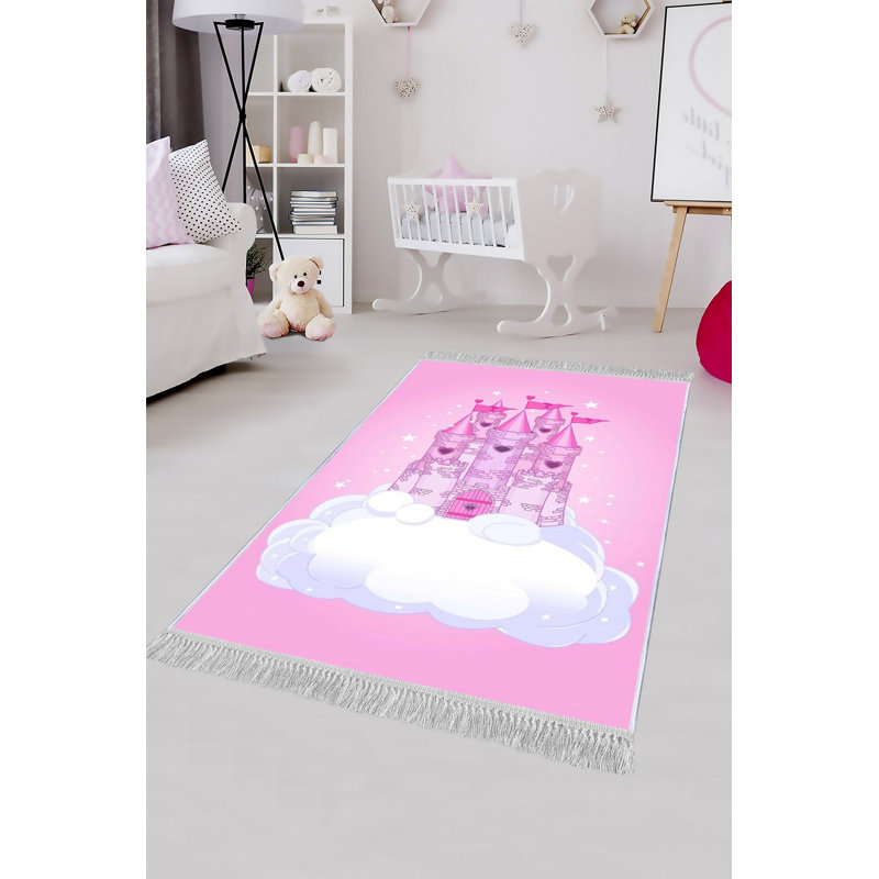 Cremont Cotton Pink/Grey/White Rug, Rectangle 180 x 280cm