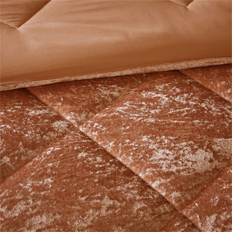 Velvet Comforter Set With Throw Pillow