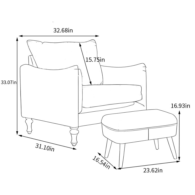 Fauteuil confortable avec coussin haute densité