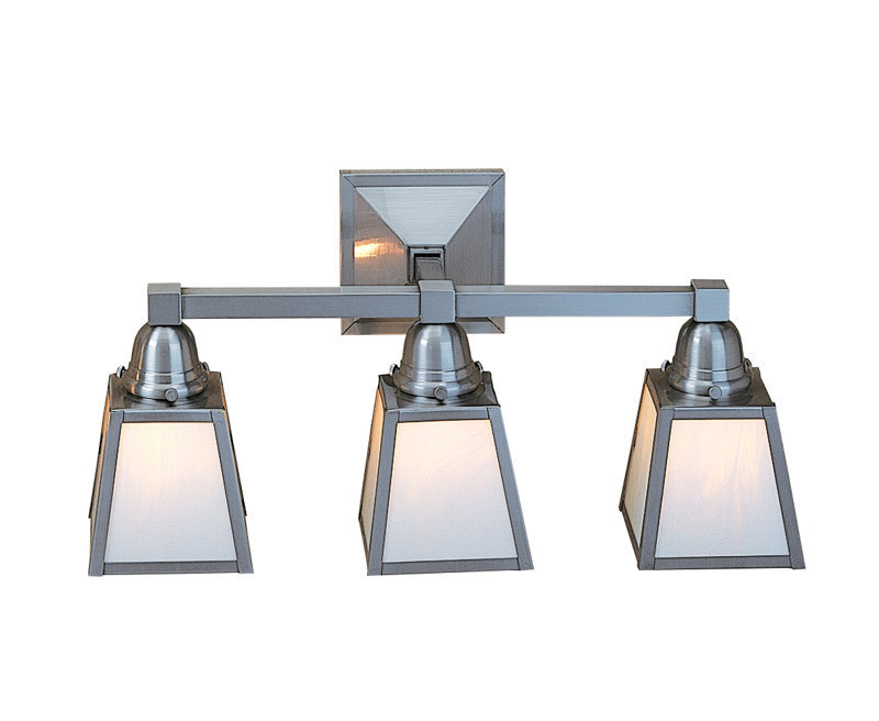  Lumière De Vanité De 3-lumière A-line, Non, Cuivre antique, Blanc