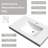 37" One-Piece Integrated Vanity Top & Sink – Matte White Solid Resin, Single Faucet Hole, For Floating Vanities