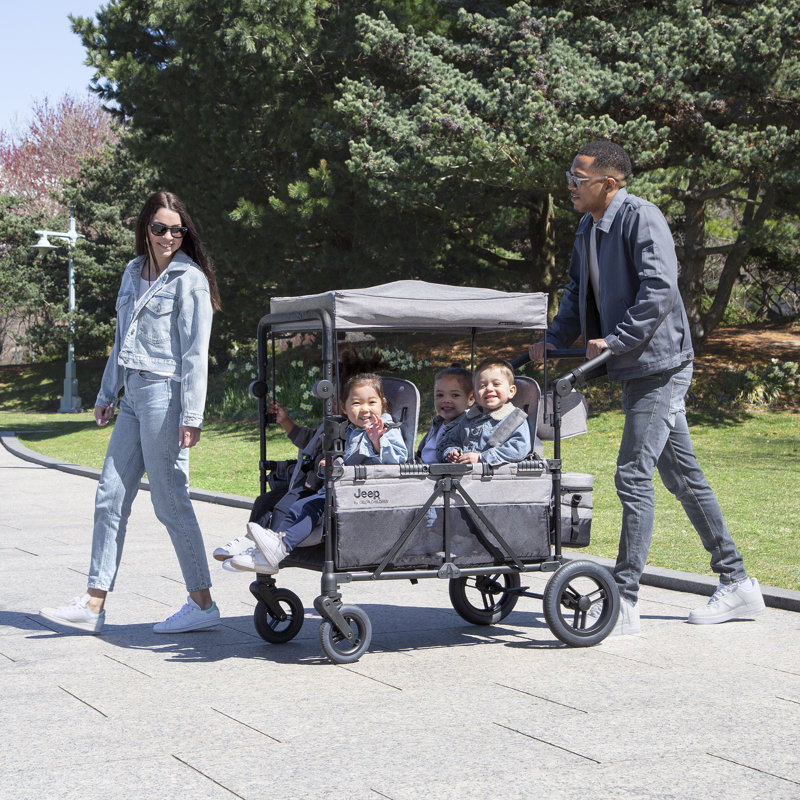 Delta Children Jeep Wrangler Deluxe 4 Seater Stroller Wagon by Delta  Children & Reviews | Wayfair