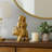 Stacked Elephant Figurine Statue for Home Decor - Decorative Sculpture Object for Table Accent, or Living Room Decoration - 10", Gold & Metallic