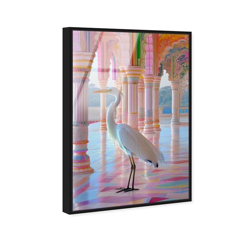 Oliver Gal Palace Passage II Bright - Framed Acrylic Glass Wall Art, 24" H x 16" W, Black