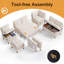 Canapé-lit modulaire de 102 po avec lit escamotable / dossier inclinable / ports USB / table / éclairage à DEL / siège de rangement, grand canapé modulaire en U à 8 places, assemblage sans outil-2055885290