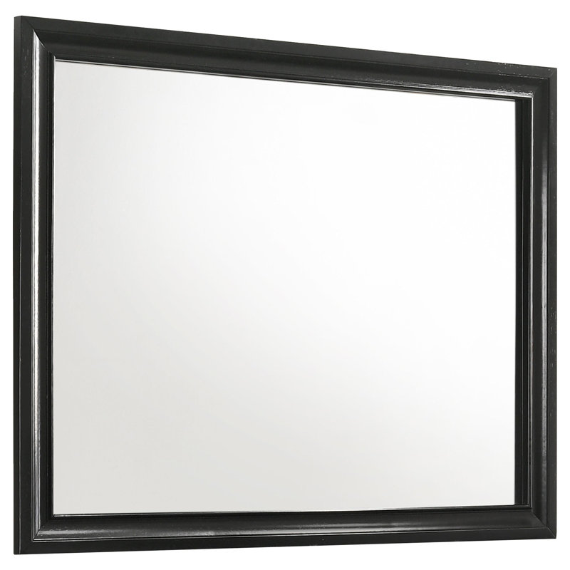 Miroir de commode blanc élégant, Noir, noir, noir, noir