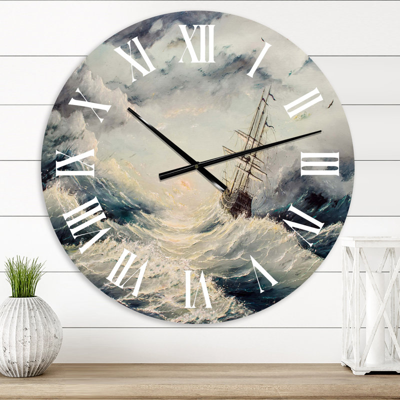 Struggle With The Elements - Horloge murale nautique et côtière, Petit